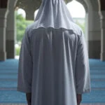 نمازگزار در حال تلاوت قرآن در رکعت اول نماز در مسجد